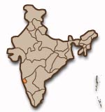 Goas placering i Indien