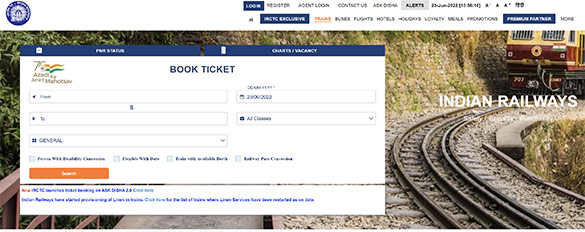 Boka indiska tågbiljetter online 