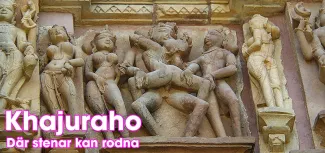Khajuraho erotiska tempel i Indien