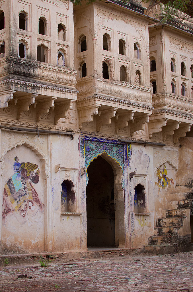 En del av palatset i Taragarh Fort i Bundi