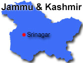 Kashmirdalens placering i Indien