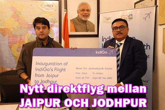 Nytt direktflyg mellan Jaipur och Jodhpur i Rajasthan