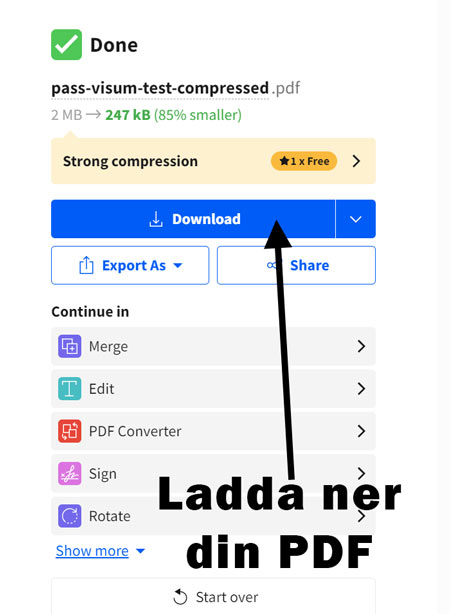 Ladda ner din färdgiga PDF för visumansökan till Indien
