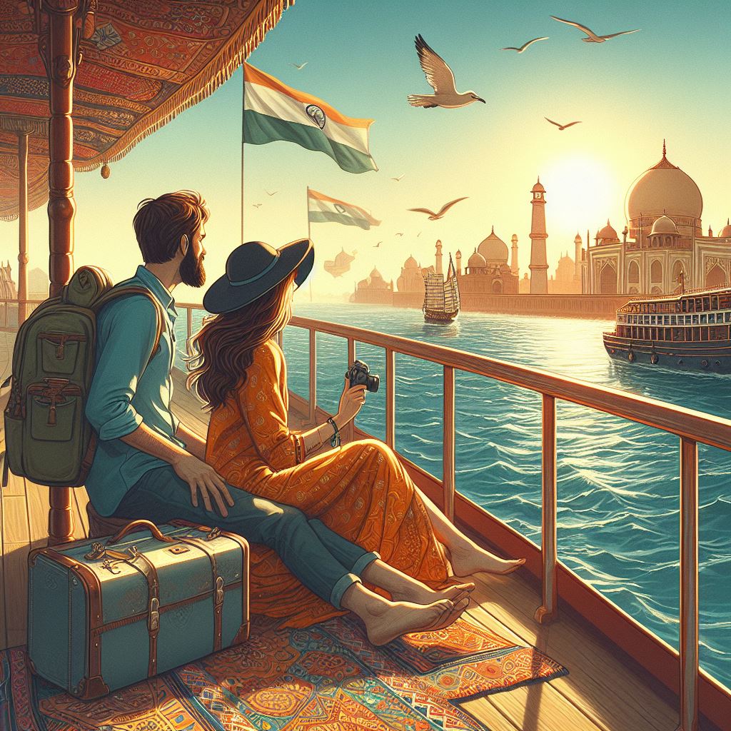 Kryssningsturist i Indien