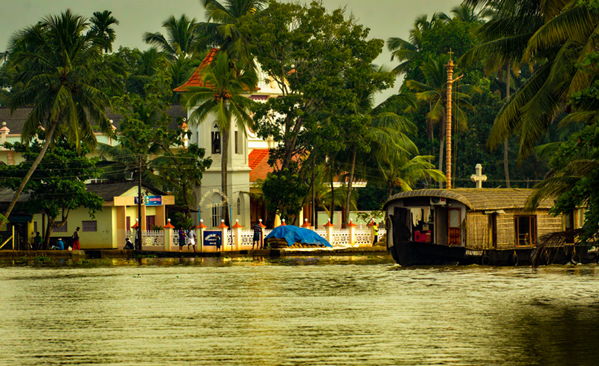 Backwaters i Kerala