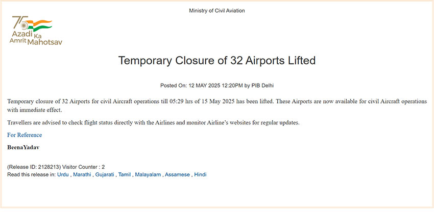 Officiell meddelande från PIB