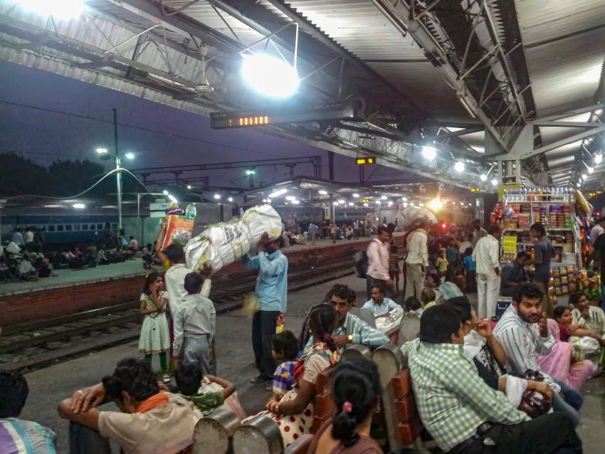 Tågstation i Indien