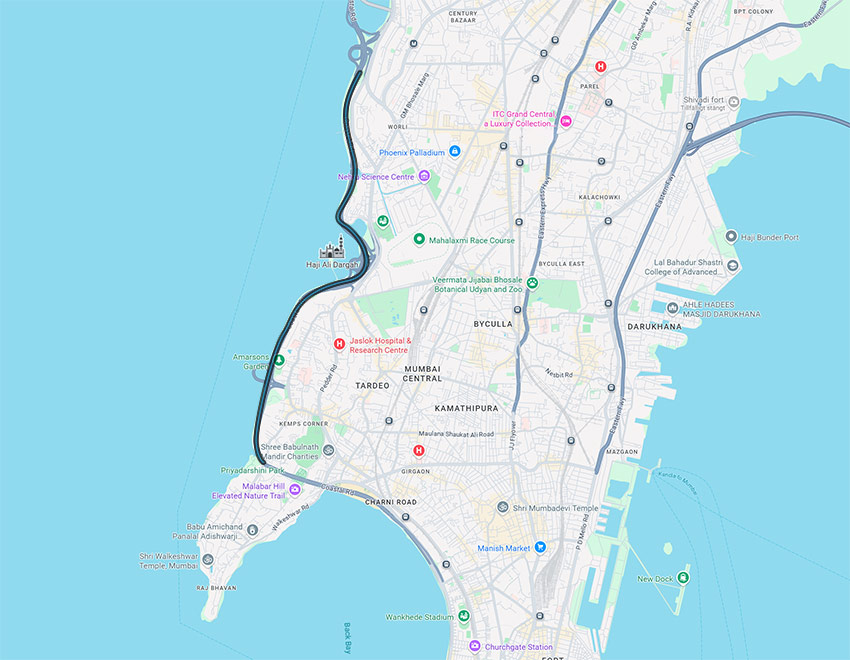 Den nya promenadvägen i MUmbai