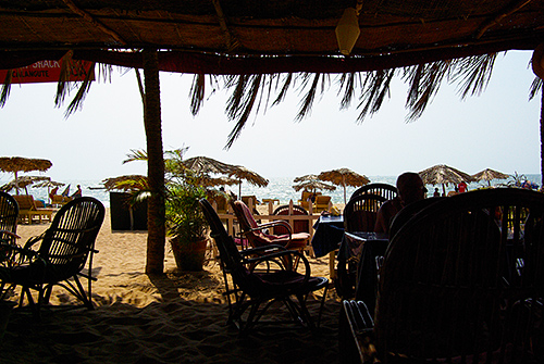 Strandrestaurang i Goa