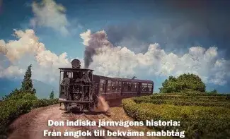 Den indiska järnvägens historia. Bild på Darjeeling Express. 