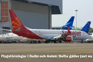 Ett plan från Spicejet. Bilden är från ett annat tillfälle.