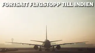 Förlängt stopp för internationella flyg till Indien