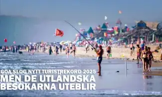 Goa slog nytt turistrekord 2025 – men de utländska besökarna uteblir