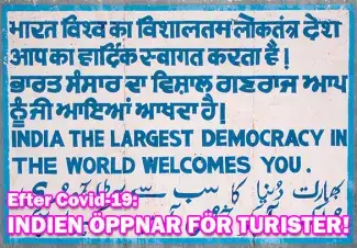 Indien öppnar äntligen gränsen för turister — charterturister välkomnas redan 15