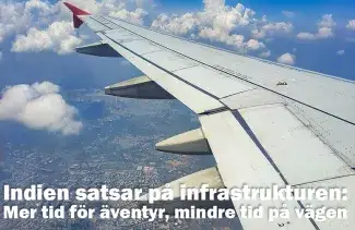 Inflygning över Delhi med Air India. Bild: Henric Carlsson / indien.nu