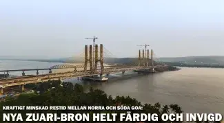 Den nya Zuari-bron minskar restiden mellan norra och södra Goa med en timme