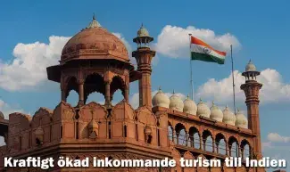 Kraftig ökning av utländsk turism till Indien