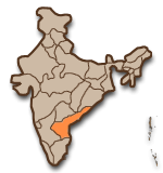 Andhra Pradesh placering i Indien