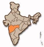 Maharashtras placering i Indien