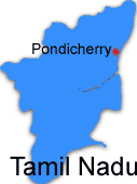 Pondicherry placering i Indien
