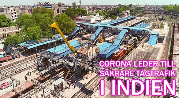 Corona ger säkrare tågtrafik i Indien